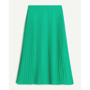 J. Crew Pleated Midi Skirt Kelly Green